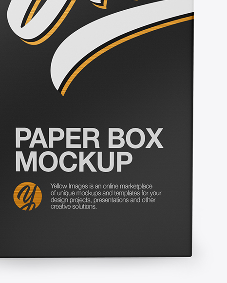 Matte Paper Box Mockup - Front View (High-Angle Shot) Matte Paper Box Mockup - Front View (High-Angle Shot)