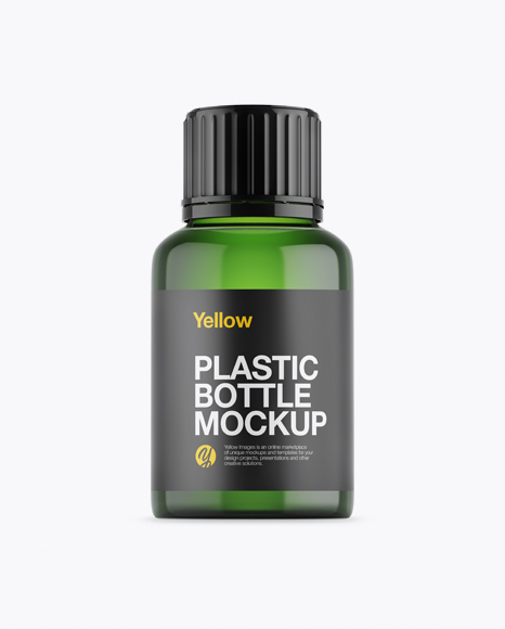 Green Plastic Bottle Mockup Green Plastic Bottle Mockup