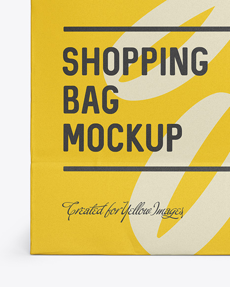 Download Paper Shopping Bag Mockup Front View In Bag Sack Mockups On Yellow Images Object Mockups