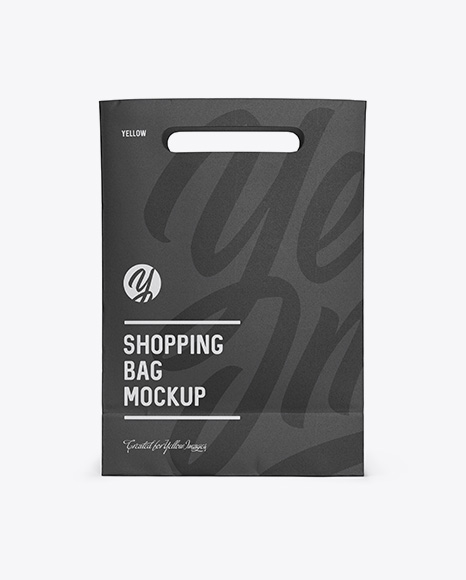 Download Paper Shopping Bag Mockup Front View In Bag Sack Mockups On Yellow Images Object Mockups