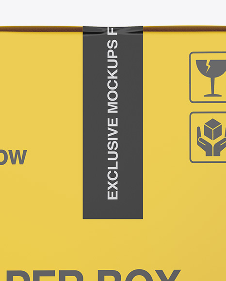 Paper Box Mockup   Front View PSD #2