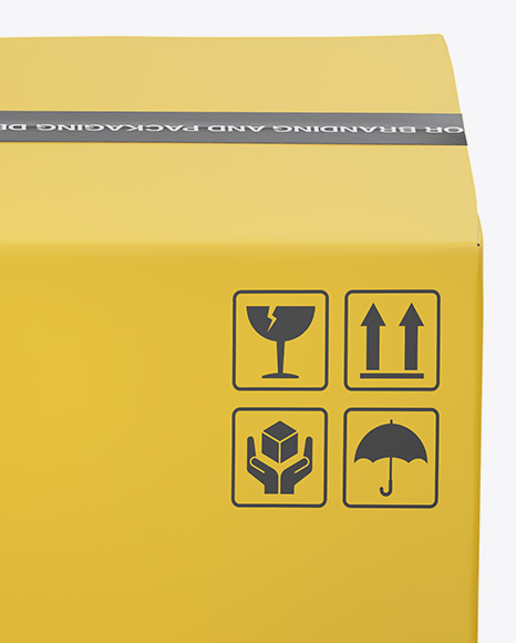 Paper Box Mockup   Side View (High Angle Shot) PSD #2
