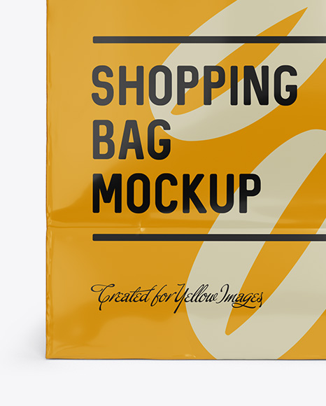 Glossy Shopping Bag Mockup - Front View Glossy Shopping Bag Mockup - Front View