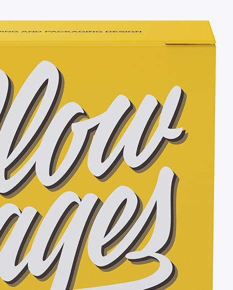 Paper Box Mockup   Front View (High Angle Shot) PSD #2