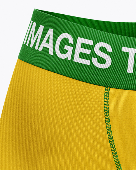 Men S Boxer Briefs Mockup Back Half Side View In Apparel Mockups On Yellow Images Object Mockups