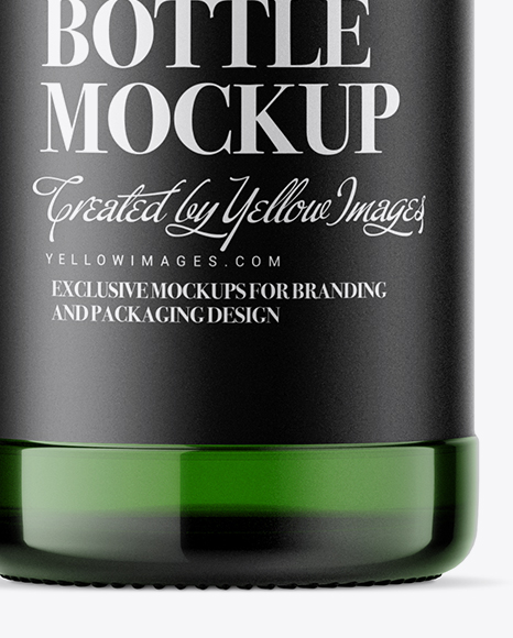 Green Glass Water Bottle Mockup Green Glass Water Bottle Mockup