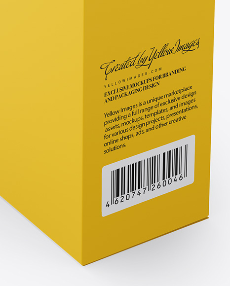 Download Paper Box Mockup Half Side View In Box Mockups On Yellow Images Object Mockups