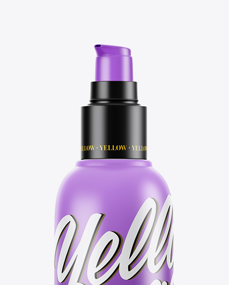 Matte Cosmetic Bottle Mockup In Bottle Mockups On Yellow Images Object Mockups