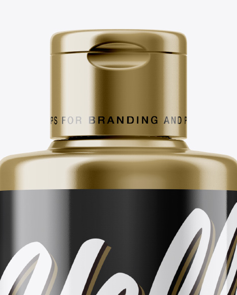 Metallic Plastic Bottle Mockup PSD #2