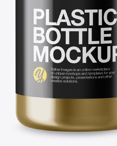 Metallic Plastic Bottle Mockup PSD #1