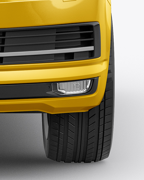 Download Minibus Mockup - Front View in Vehicle Mockups on Yellow ...