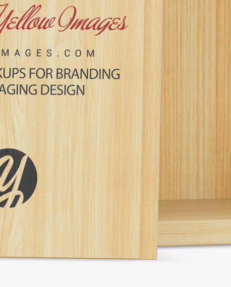 Download Opened Wooden Wine Box Mockup in Object Mockups on Yellow Images Object Mockups