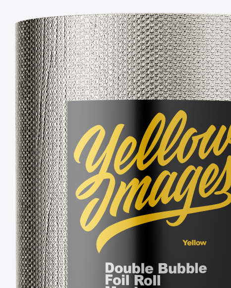 Download Double Bubble Foil Roll Mockup In Object Mockups On Yellow Images Object Mockups