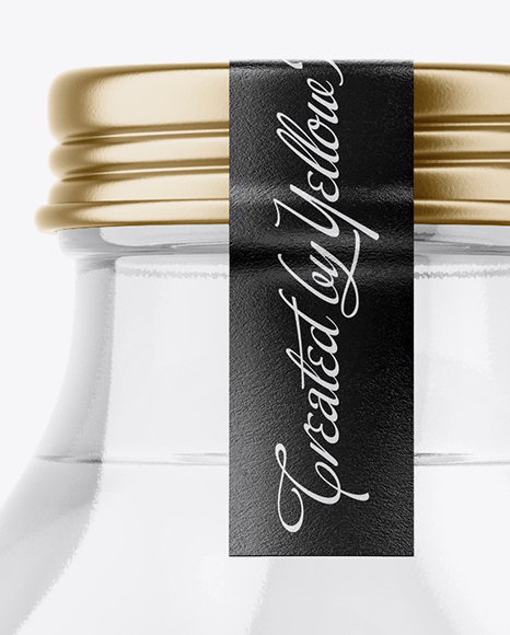 Clear Glass Water Bottle Mockup PSD #2