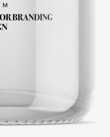 Clear Glass Water Bottle Mockup PSD #1