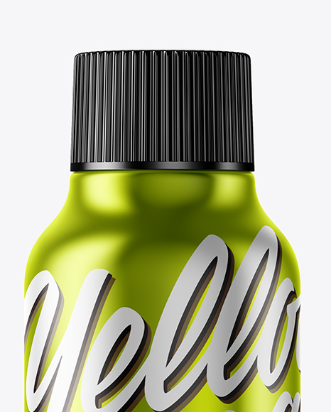 Matte Metallic Bottle Mockup In Bottle Mockups On Yellow Images Object Mockups