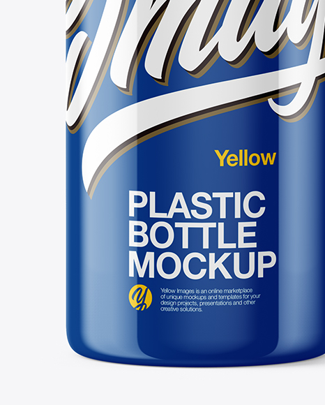 Glossy Plastic Bottle Mockup PSD #1