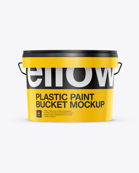 3L Plastic Paint Bucket Mockup   Front View (Eye Level Shot) PSD #2