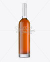 Glass Bottle W/ Cognac Mockup - Front View