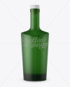 Download Matte Green Glass Bottle W/ Bung Mockup - Front View in Bottle Mockups on Yellow Images Object ...