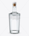 Download Clear Glass Vodka Bottle Mockup - Front View in Bottle Mockups on Yellow Images Object Mockups