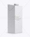 Download 1L Carton Box Mockup - 45° Half-Side View in Box Mockups on Yellow Images Object Mockups