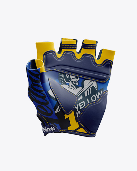 Download Cycling Glove Mockup Front View And Backside View In Apparel Mockups On Yellow Images Object Mockups