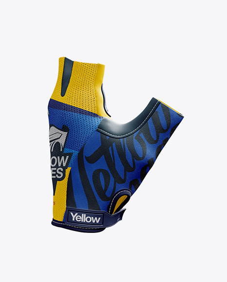 Cycling Glove Mockup Side View In Apparel Mockups On Yellow Images Object Mockups