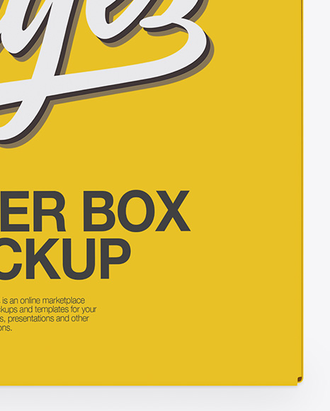 Opened Paper Box Mockup   Front View PSD #4