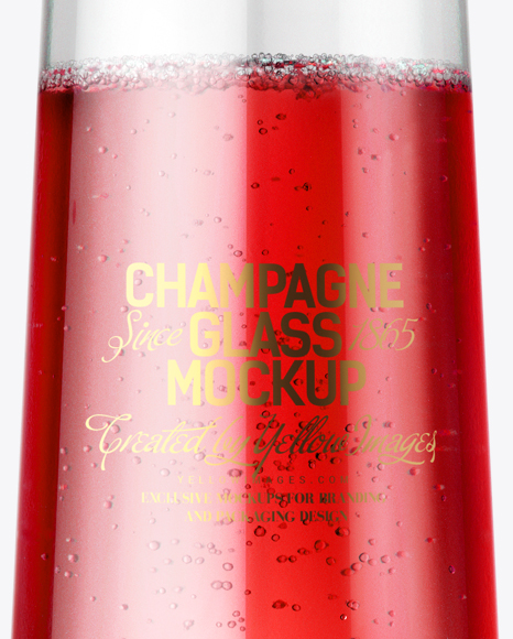 Red Champagne Glass Mockup Red Champagne Glass Mockup