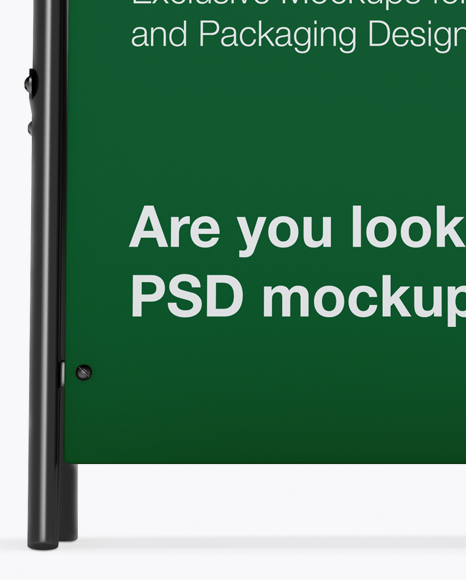 Matte Street Stand Mockup   Front View PSD #4