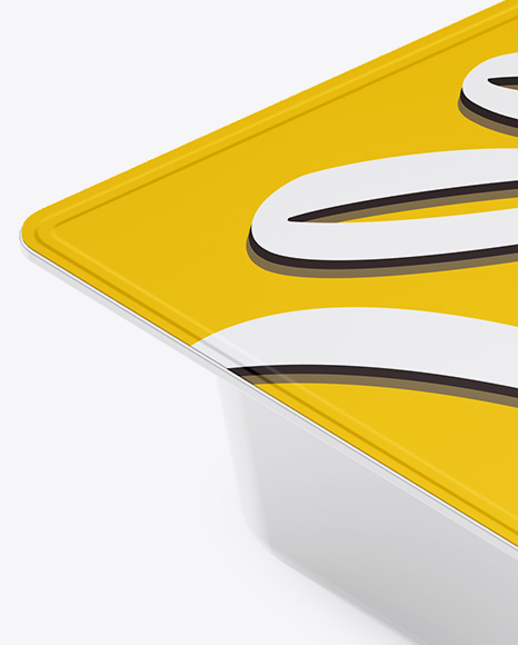 Plastic Container Mockup - Half Side View Plastic Container Mockup - Half Side View