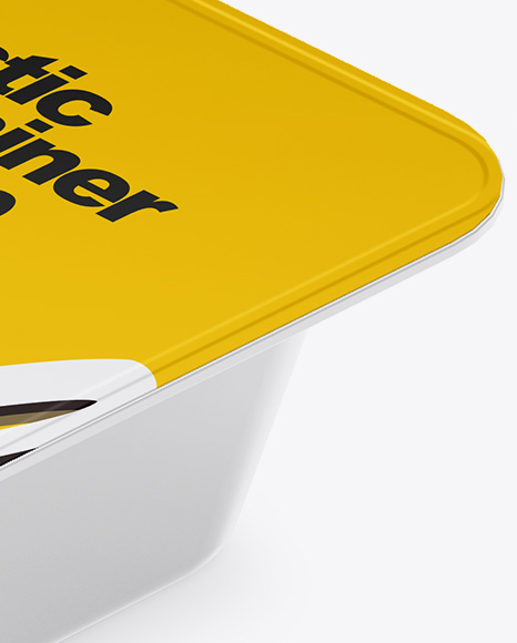 Plastic Container Mockup - Half Side View Plastic Container Mockup - Half Side View