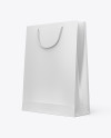 Matte Paper Shopping Bag Mockup - Half Side View