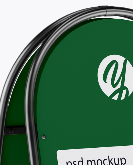 Matte Street Stand Mockup   Half Side View PSD #2