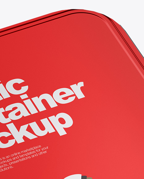 Metallic Plastic Container With Сaramel Mockup   Half Side View PSD #2