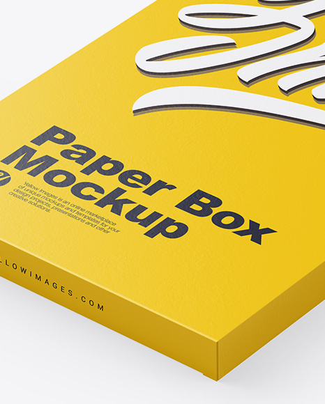 Paper Box Mockup   Half Side View PSD #2