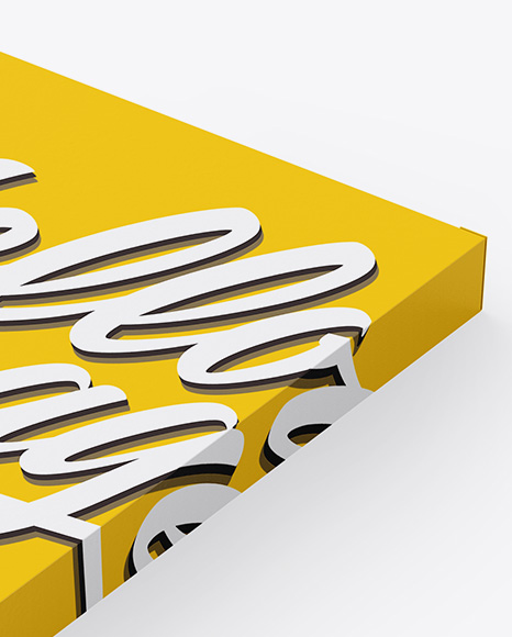 Paper Box Mockup   Half Side View PSD #1