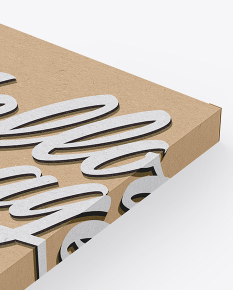 Download Kraft Box Mockup - Half Side View in Box Mockups on Yellow ... Yellowimages Mockups