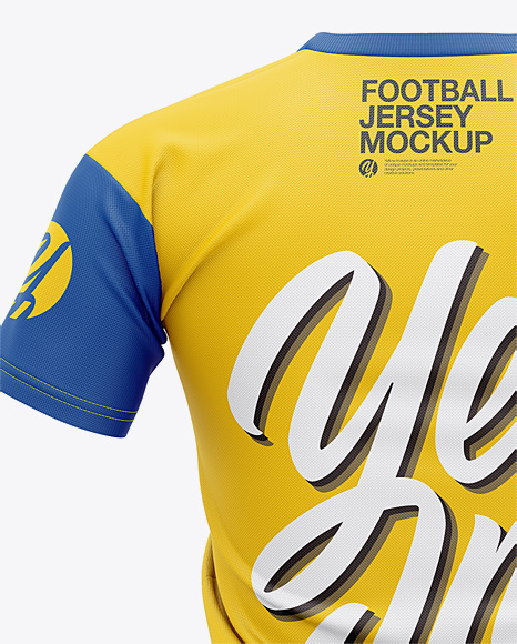 Download Men S Football Jersey Mockup Back View In Apparel Mockups On Yellow Images Object Mockups PSD Mockup Templates