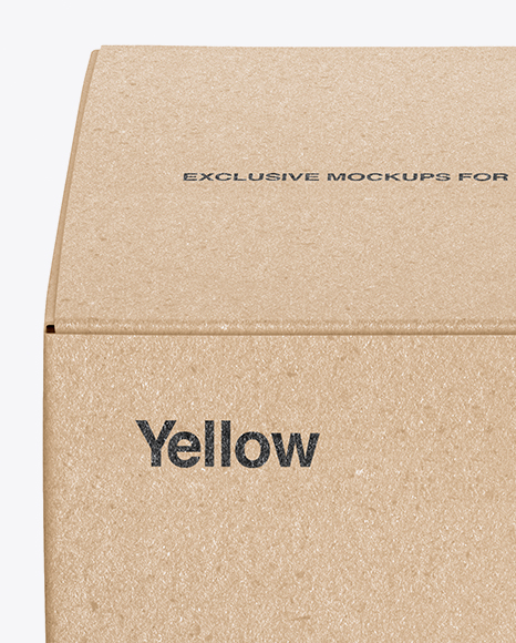 Download Kraft Pizza Box Psd Mockup Halfside View Halfside View High Angle Shot Yellowimages