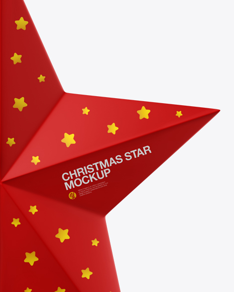 Glossy Christmas Star Toy Mockup - Front View - Free Download Images