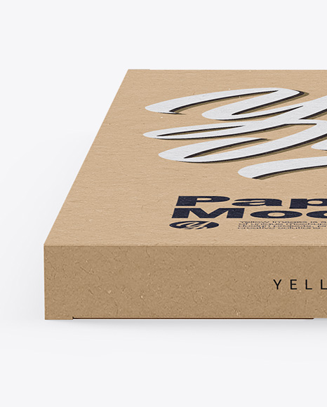 Kraft Box Mockup   Half Side View PSD #2