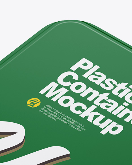 Plastic Container With Сaramel Mockup   Half Side View PSD #2