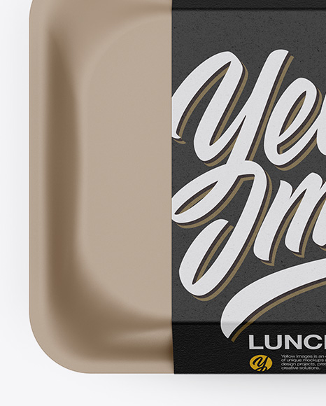 Download Lunch Box Mockup Top View In Box Mockups On Yellow Images Object Mockups PSD Mockup Templates