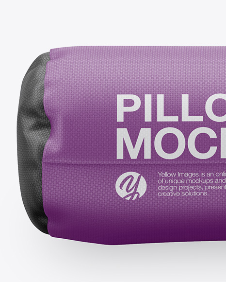 Download Matte Tube Pillow Mockup Front View In Object Mockups On Yellow Images Object Mockups PSD Mockup Templates