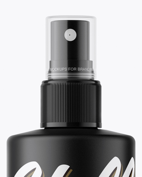 Matte Spray Bottle With Transparent Сap Mockup Matte Spray Bottle With Transparent Сap Mockup
