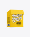 Download Tea Box Mockup Half Side View In Box Mockups On Yellow Images Object Mockups PSD Mockup Templates