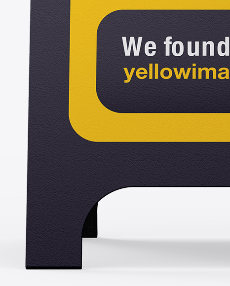 Pavement Sign Outdoor Advertising   Front View PSD #2