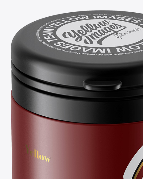 Matte Plastic Jar Mockup   Front View (High Angle Shot) PSD #3